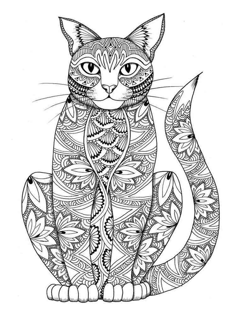 Animals coloring pages for Adults. Free Printable Animals coloring
