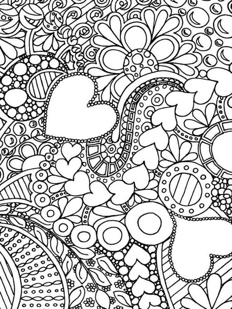 Difficult coloring pages for adults. Free Printable Difficult coloring