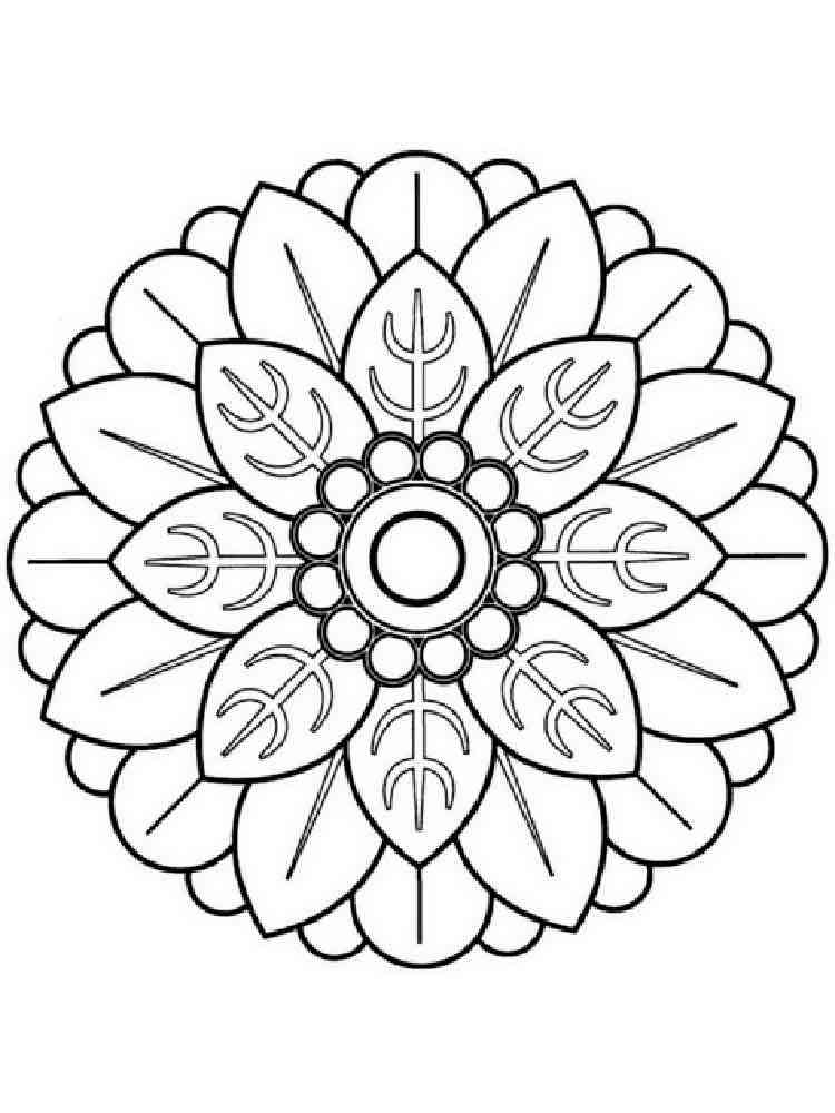 mandala flowers coloring pages - photo #29