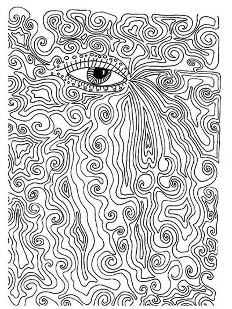 Psychedelic coloring pages for adults. Free Printable Psychedelic
