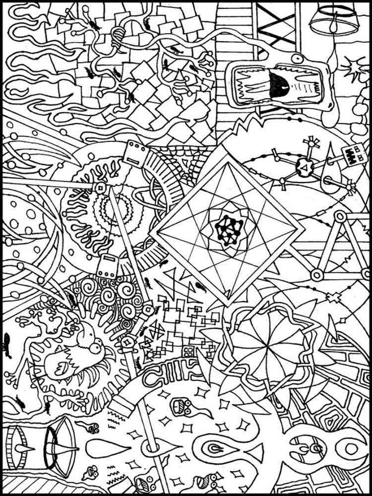 psychedelic coloring pages adult 4