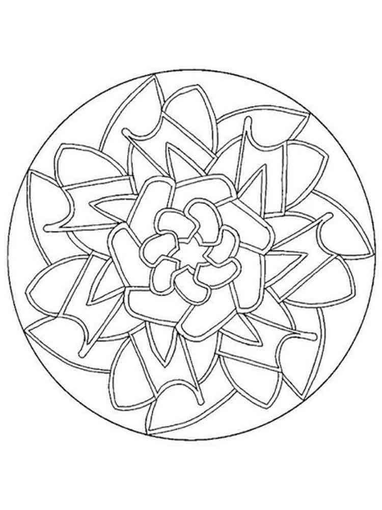Simple mandala coloring pages for adults. Free Printable ...