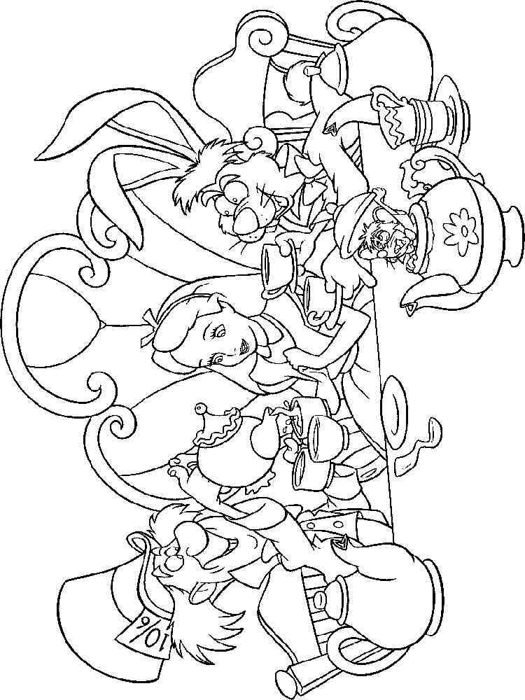 Alice In Wonderland Coloring Pages For Adults Coloring Pages