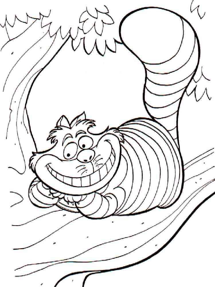 Alice Wonderland Coloring Pages Download Print 13 Adults
