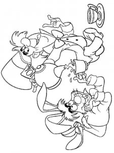 Alice in Wonderland coloring page 1 - Free printable