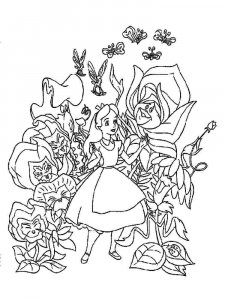 Alice in Wonderland coloring page 19 - Free printable