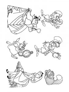 Alice in Wonderland coloring page 31 - Free printable