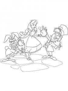 Alice in Wonderland coloring page 36 - Free printable