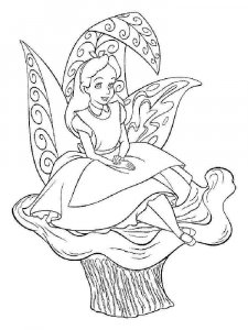 Alice in Wonderland coloring page 4 - Free printable