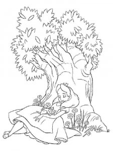 Alice in Wonderland coloring page 5 - Free printable