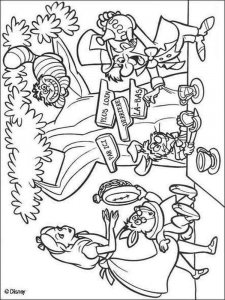 Alice in Wonderland coloring page 8 - Free printable