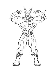 All Might coloring page 5 - Free printable