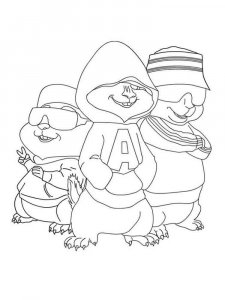Alvin and the Chipmunks coloring page 19 - Free printable