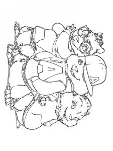 Alvin and the Chipmunks coloring page 2 - Free printable