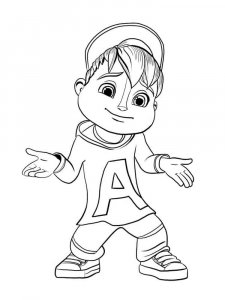 Alvin and the Chipmunks coloring page 35 - Free printable