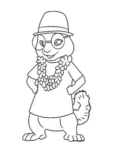Alvin and the Chipmunks coloring page 40 - Free printable