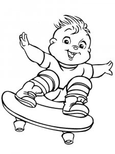 Alvin and the Chipmunks coloring page 34 - Free printable