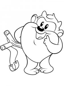 Baby Taz coloring page 10 - Free printable