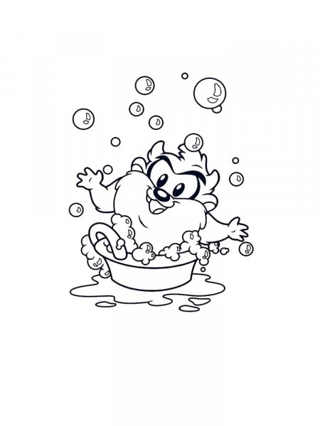 Baby Taz Coloring Pages