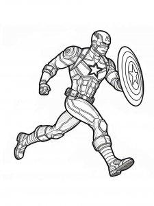 Captain America coloring page 48 - Free printable