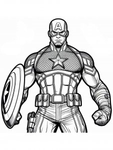 Captain America coloring page 50 - Free printable