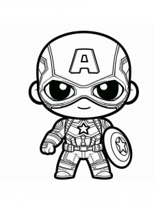 Captain America coloring page 51 - Free printable