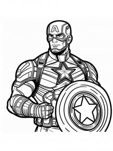 Captain America coloring page 53 - Free printable