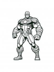 Captain America coloring page 54 - Free printable