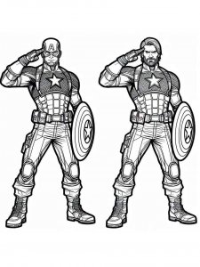 Captain America coloring page 55 - Free printable