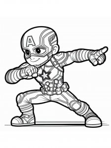 Captain America coloring page 56 - Free printable