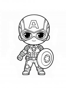Captain America coloring page 58 - Free printable
