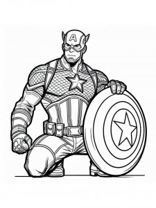 Captain America coloring page 59 - Free printable