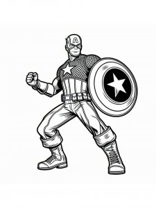 Captain America coloring page 60 - Free printable