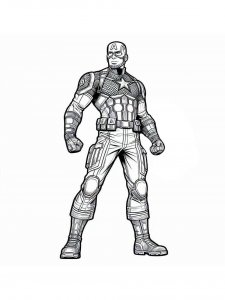 Captain America coloring page 61 - Free printable