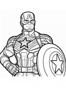 Captain America coloring page 62 - Free printable