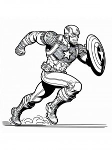 Captain America coloring page 63 - Free printable