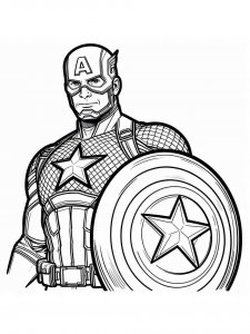 Captain America coloring page 64 - Free printable