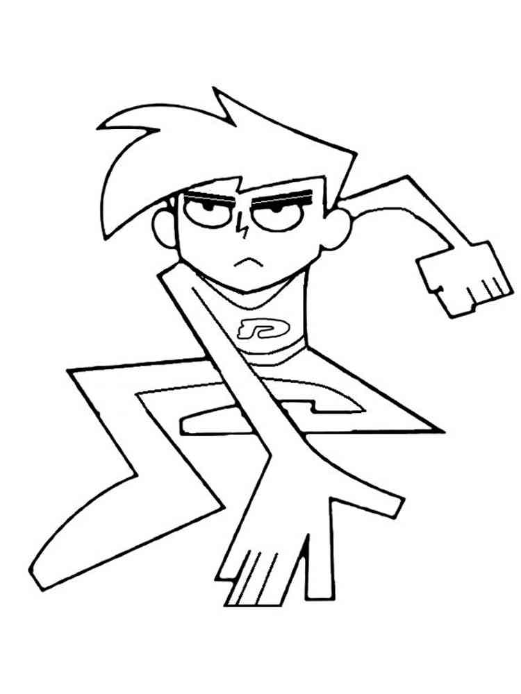 danny phantom coloring pages game time - photo #20