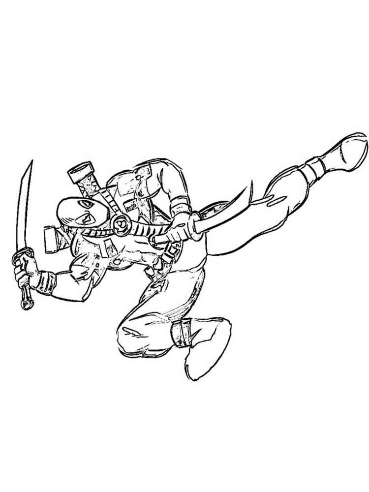 Deadpool Coloring Pages Download Print 13 Movie