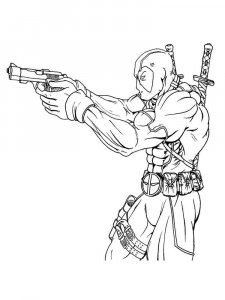 Deadpool coloring page 15 - Free printable