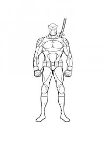 Deadpool coloring page 22 - Free printable