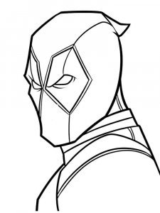 Deadpool coloring page 32 - Free printable
