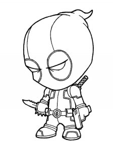 Deadpool coloring page 25 - Free printable