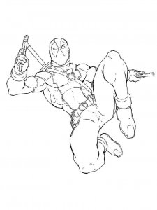 Deadpool coloring page 31 - Free printable