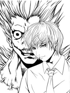 Death Note coloring page 2 - Free printable