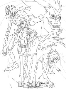 Death Note coloring page 3 - Free printable