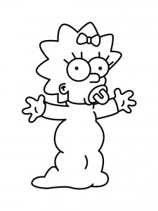 Maggie Simpson coloring page 1 - Free printable