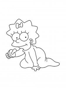 Maggie Simpson coloring page 12 - Free printable