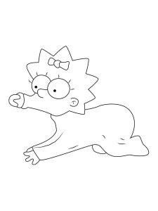 Maggie Simpson coloring page 2 - Free printable
