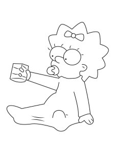Maggie Simpson coloring page 3 - Free printable